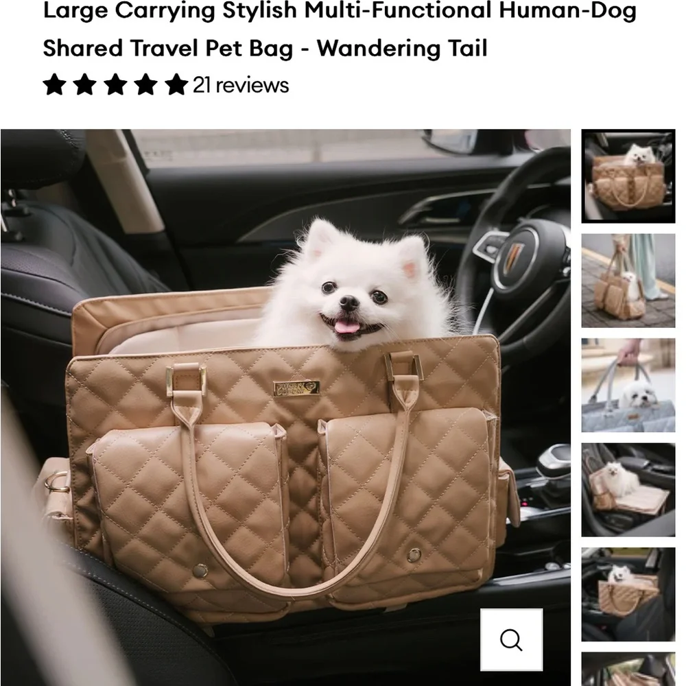 Petunia Pickle Bottom Pink Quilted Dog Carrier